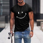 T-shirt à Manches Courtes et Col Rond Smile pour Hommes