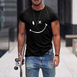 T-shirt à Manches Courtes et Col Rond Smile pour Hommes