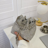 Sac seau à cordon de serrage en diamant