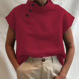 Chemise Unie à Col Slim