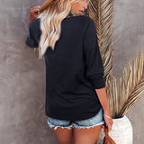 T-shirt Zippé à Carreaux et Revers