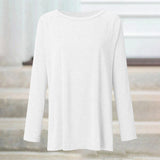 T-shirt oversize à manches longues et col rond