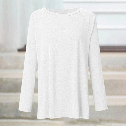 T-shirt oversize à manches longues et col rond