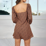 Robe manches longues imprimé léopard