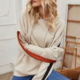 Sweat color block à revers