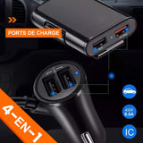 Chargeur de siège arrière de voiture 4 en 1