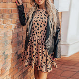 Robe imprimée à manches poupée