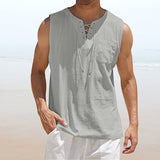 Gilet homme uni avec cordon de serrage