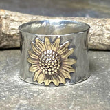 Bague Broadband Tournesol Dorée