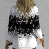Pull avec Imprimé Flocon de Neige et Fermeture Éclair