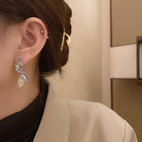 Boucles d'Oreilles Inspiration Feuille Brillante