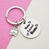 Maison Douce Maison Porte-clés En Acier Inoxydable