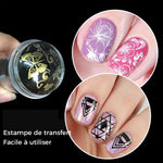 Tampon d'art d'ongle en silicone transparent