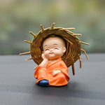 Bonnet de bébé en polyrésine Monk Buddha Idols (4 pièces)