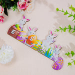 Ornement de porte d'oeuf de lapin de Pâques