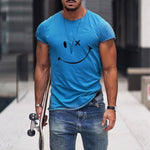 T-shirt à Manches Courtes et Col Rond Smile pour Hommes