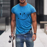 T-shirt à Manches Courtes et Col Rond Smile pour Hommes