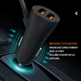 Chargeur de siège arrière de voiture 4 en 1