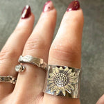 Bague Broadband Tournesol Dorée