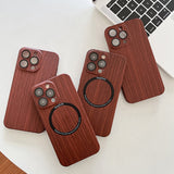 Étui De Téléphone Grain De Noyer