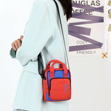 Sac à bandoulière décontracté en nylon de couleur contrastante