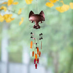 Carillon Éolien de Poisson-chat Amusant en Métal Artisanal