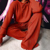 Ensemble 2 pièces décontracté à manches longues et à capuche