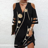 Robe en maille fleurie