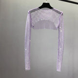 Haut de Cape de Protection Solaire en Diamant Maillé