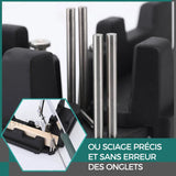 Outil de coupe de mesure d'onglet deux en un