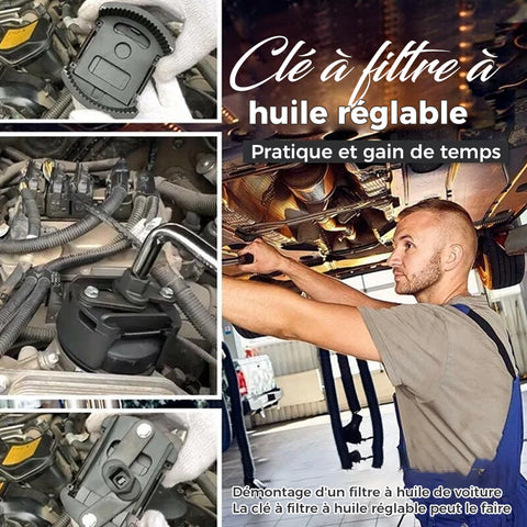 Clé à Filtre à Huile Réglable