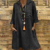 Robe à col à manches