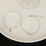 Bracelet Etoile Lune Blanche femme