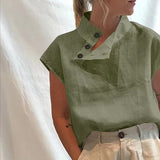 Chemise Unie à Col Slim