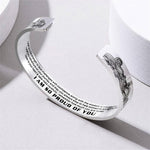 Bracelet ouvert en acier inoxydable inspiré
