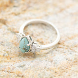Bague Diamant Turquoise Naturelle