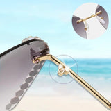 Lunettes de soleil hexagonales en diamant