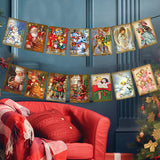 Bannière de Noël de style vintage