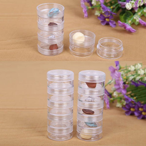 5 bouteilles scellées transparentes connectées