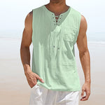 Gilet homme uni avec cordon de serrage