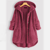 Manteau uni à capuche