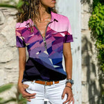 T-shirt Zippé à Manches Courtes Bohemian West Ethnic