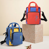 Sac à bandoulière décontracté en nylon de couleur contrastante