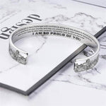 Bracelet ouvert en acier inoxydable inspiré