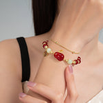 Bracelet porte-bonheur lapin en jade Fortune