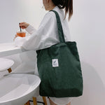Sac en toile en velours côtelé