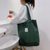 Sac en toile en velours côtelé
