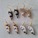 Boucles d'oreilles chat mignon