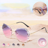 Lunettes de soleil hexagonales en diamant