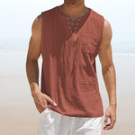 Gilet homme uni avec cordon de serrage